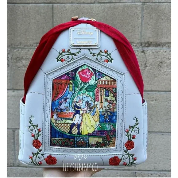 Loungefly Bags Loungefly Disney Beauty And The Beast Stained Glass Portrait Mini Backpack Poshmark